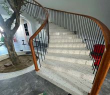 Đá hoa cương cầu thang f009