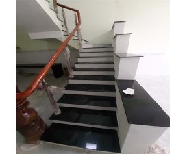 Cầu thang đá hoa cương đen 039 Cầu thang đá hoa cương đen 039