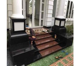 Cầu thang đá hoa cương đen 057 Cầu thang đá hoa cương đen 057