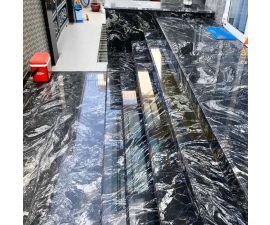 Cầu thang đá hoa cương đen 068 Cầu thang đá hoa cương đen 068