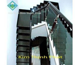 Cầu thang đá hoa cương đen 092 Cầu thang đá hoa cương đen 092