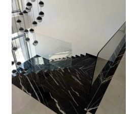 Cầu thang đá hoa cương màu đen 008 Cầu thang đá hoa cương màu đen 008