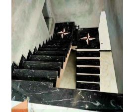 Cầu thang đá hoa cương màu đen 020 Cầu thang đá hoa cương màu đen 020