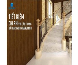 Cầu thang đá hoa cương trắng 040 Cầu thang đá hoa cương trắng 040