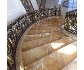 Cầu thang đá hoa cương vàng 052 Cầu thang đá hoa cương vàng 052