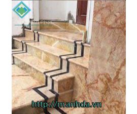 cầu thang đá hoa cương vàng 076 cầu thang đá hoa cương vàng 076