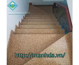 cầu thang đá hoa cương vàng 089 cầu thang đá hoa cương vàng 089