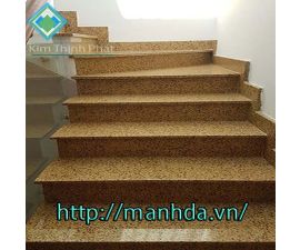 cầu thang đá hoa cương vàng 090 cầu thang đá hoa cương vàng 090