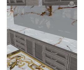 Đá hoa cương bếp p0083 granite trắng sứ ý vân mây Đá hoa cương bếp p0083 granite trắng sứ ý vân mây