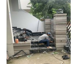 Cầu thang đá hoa cương đen 022 Cầu thang đá hoa cương đen 022