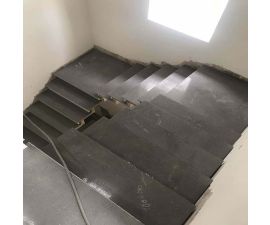 Cầu thang đá hoa cương đen 029 Cầu thang đá hoa cương đen 029