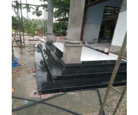 Cầu thang đá hoa cương đen 037 Cầu thang đá hoa cương đen 037