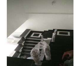 Cầu thang đá hoa cương đen 045 Cầu thang đá hoa cương đen 045