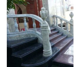 Cầu thang đá hoa cương đen 048 Cầu thang đá hoa cương đen 048