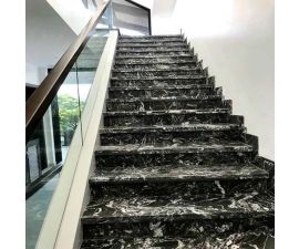 Cầu thang đá hoa cương đen 073 Cầu thang đá hoa cương đen 073