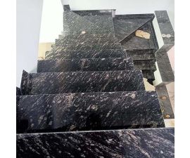 Cầu thang đá hoa cương đen 074 Cầu thang đá hoa cương đen 074