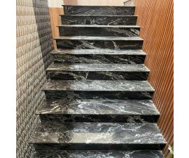 Cầu thang đá hoa cương màu đen 013 Cầu thang đá hoa cương màu đen 013
