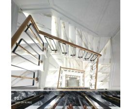 Cầu thang đá hoa cương trắng 006 Cầu thang đá hoa cương trắng 006