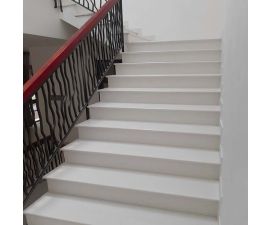 Cầu thang đá hoa cương trắng 094 Cầu thang đá hoa cương trắng 094