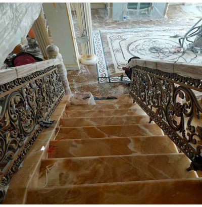 cầu thang đá hoa cương vàng 106 cầu thang đá hoa cương vàng 106